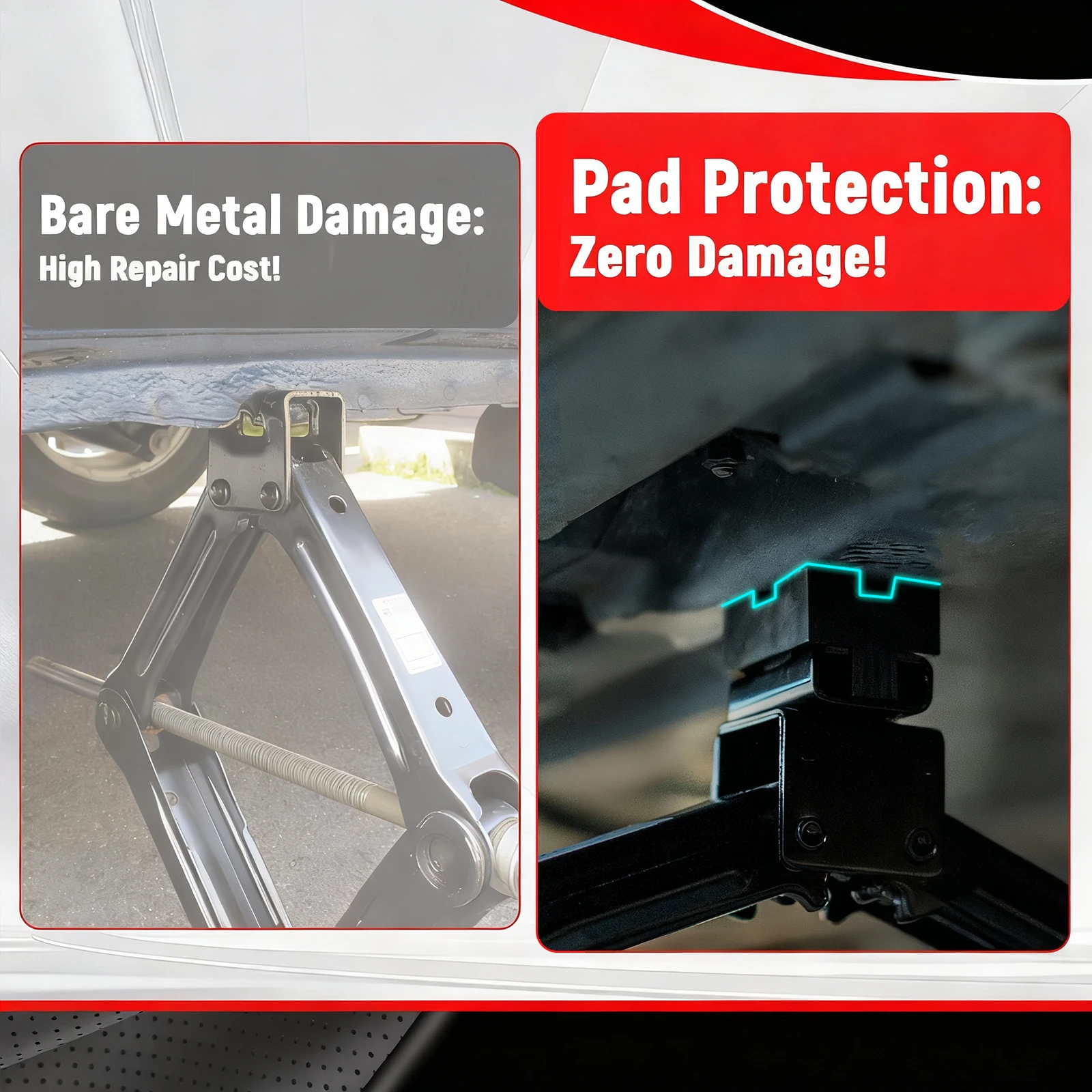 Универсальный резиновый адаптер для приварного домкрата для ножничного домкрата, подъемник, защищает ходовая часть, предотвращает царапины, автомобильный комплект