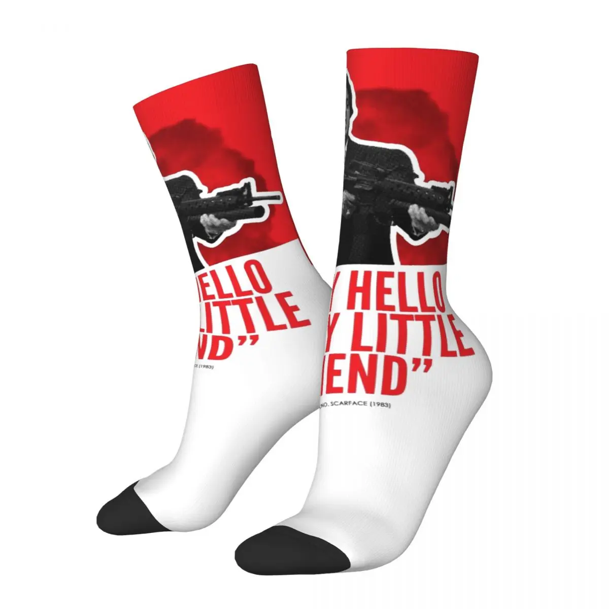 Movie Scarface Tony Montana Graphics cosy Unisex Socks,Hip Hop Happy 3D printing Socks,Street Style Crazy Sock