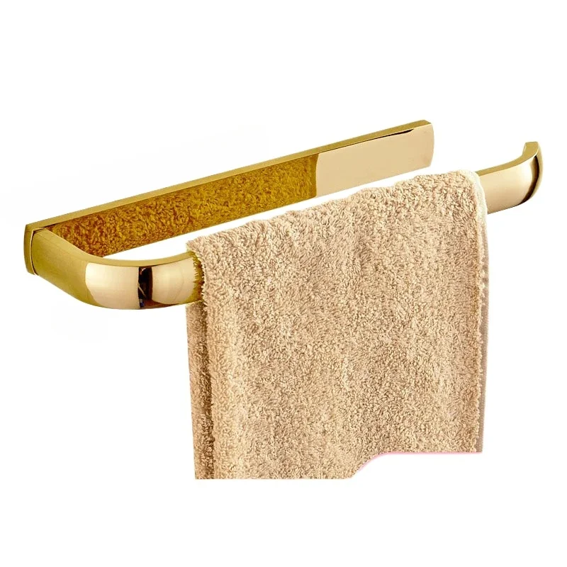 

All copper towel ring bathroom short towel bar single bar non-punching hand wipe hanger light luxury gold