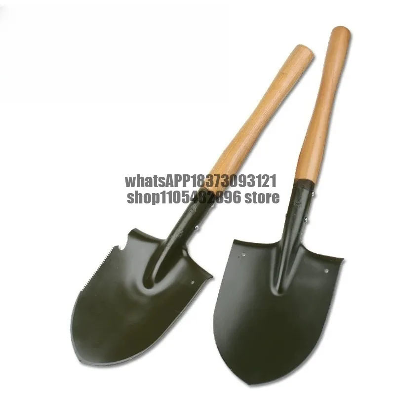 Engineer Shovel Hardened Wooden Handle Small Army Shovel Multifunctional, Shovel