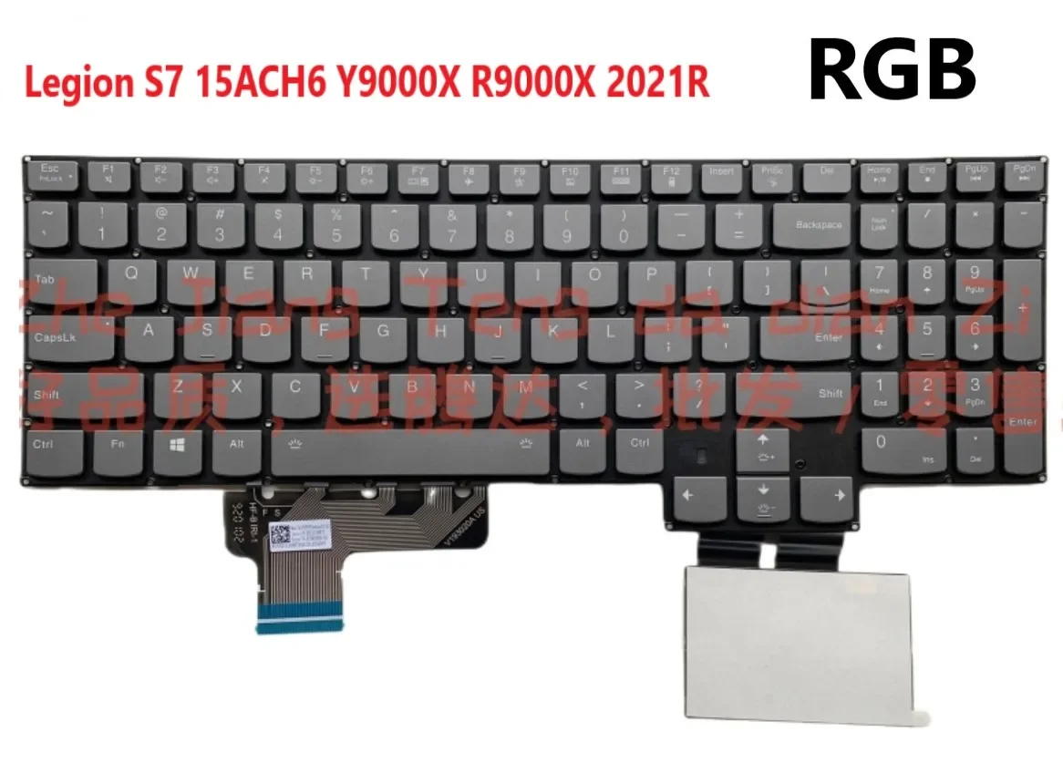 YUEBEISHENG          New For lenovo Legion S7 15ACH6 Y9000X R9000X 2021R US keyboard with Backligt RGB