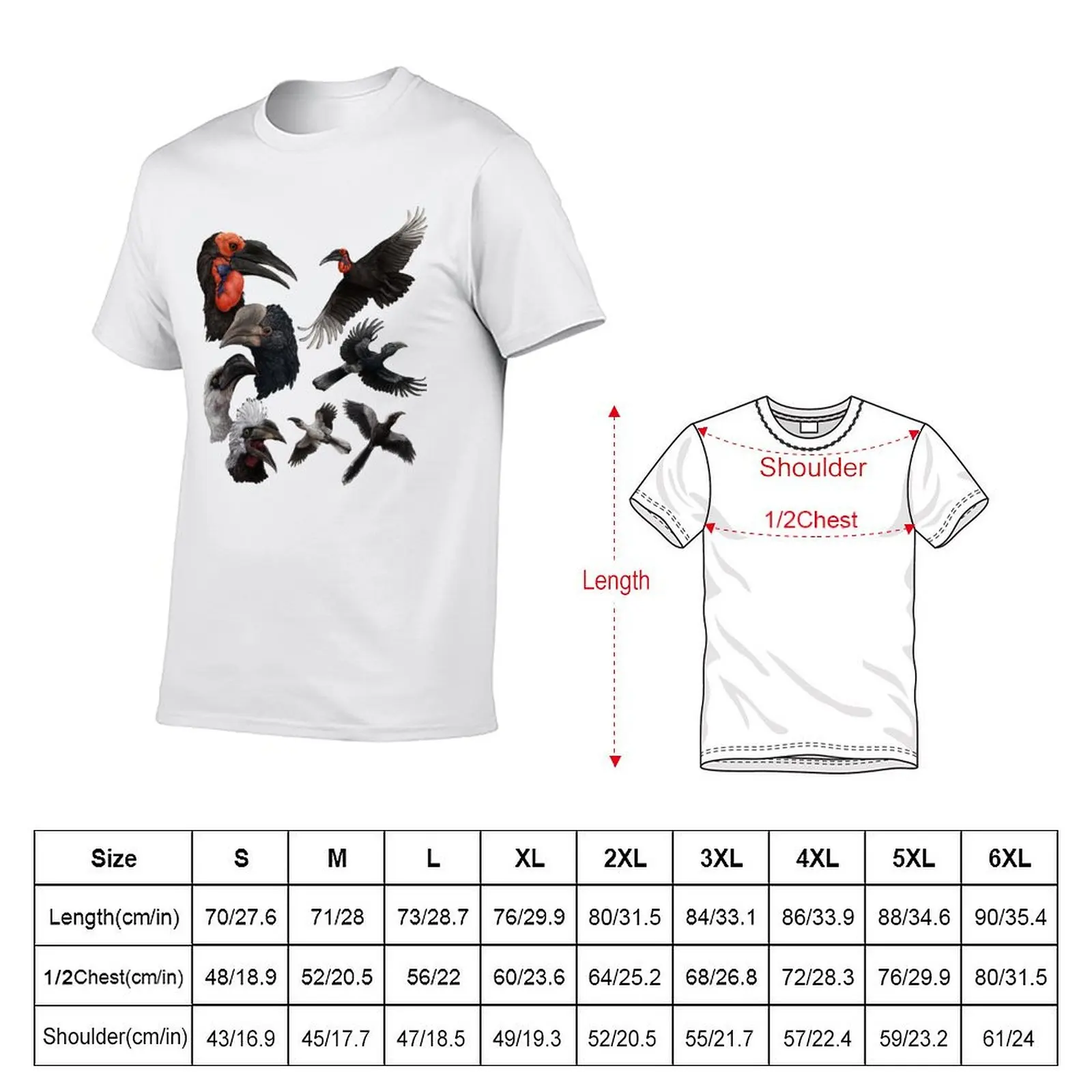 Four Female Hornbills T-Shirt t shirt for man t shirt man designer T-Shirt