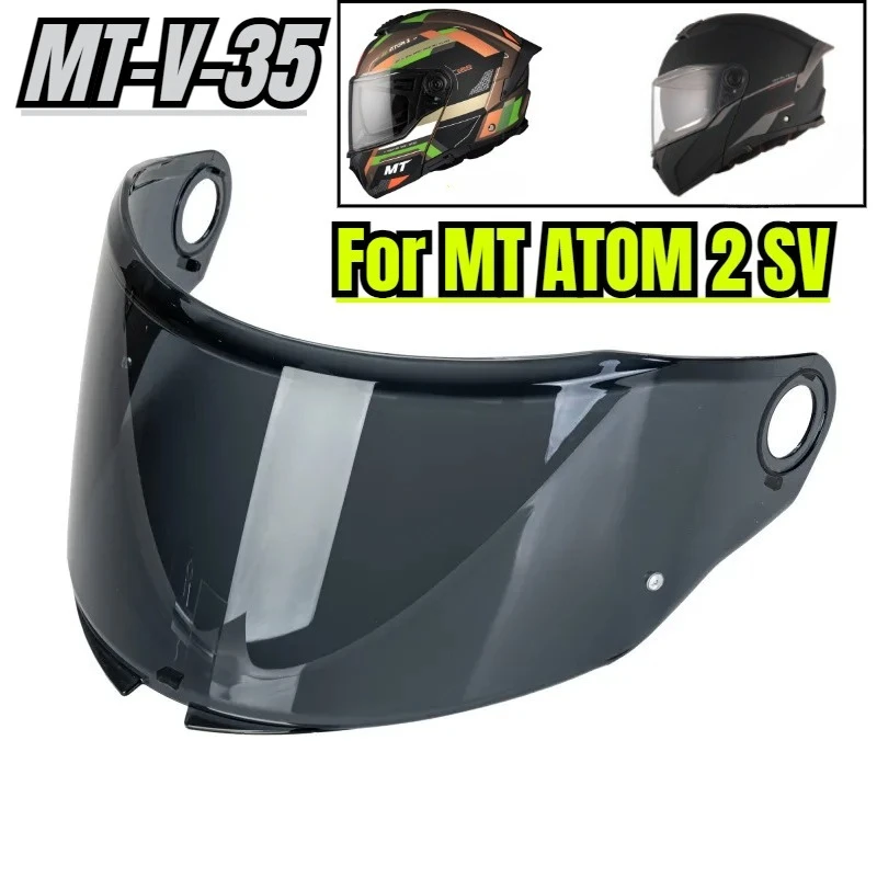 

MT-V-35 Helmet Visor For MT ATOM 2 SV Helmet Lens Black Visors Base Windshield Replacement Accessories