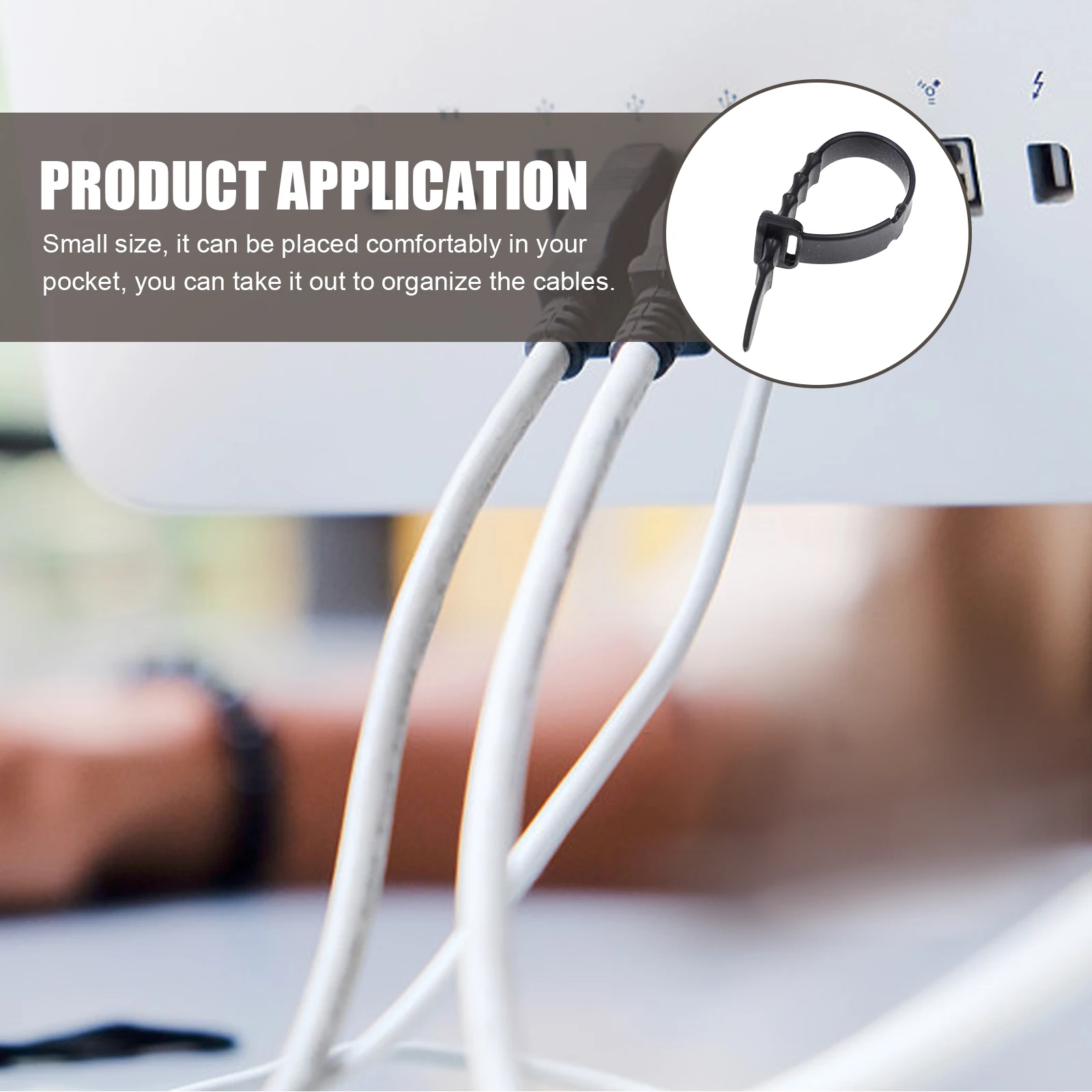 

40Pcs Cable Organizer Silicone Data Line Organizers for Desk Wire Fixing Clips Anti-Winding Cord Management Earphone Winder USB