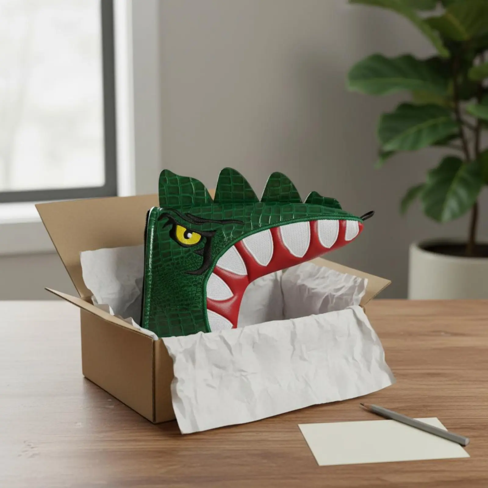 

Чехол для клюшек для гольфа Tyrannosaurus Rex: прочный, долговечный, с дизайном динозавра, для спортивных клубов, мягкий, с изображением существа