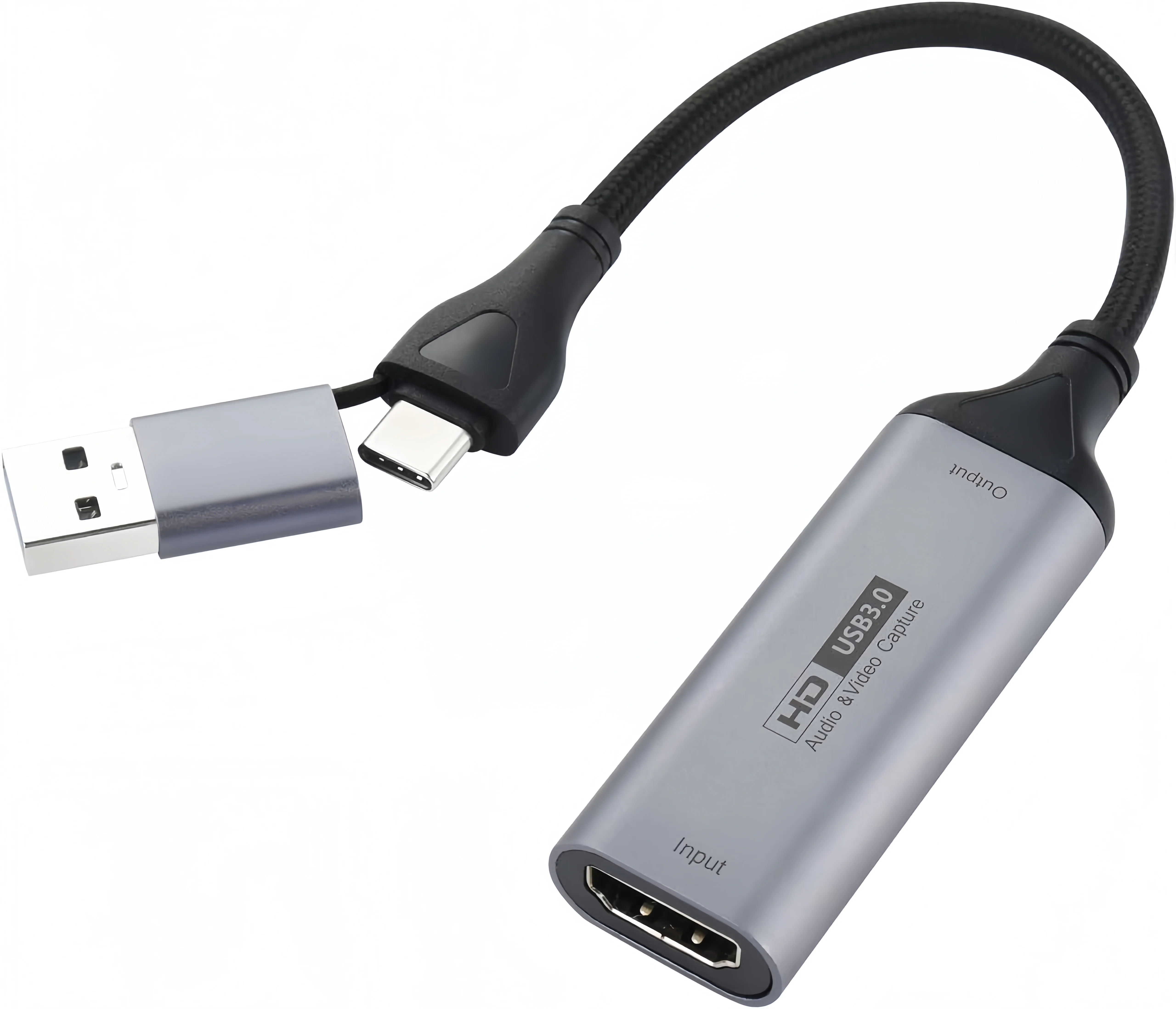 

5PCS Compact 4K HDMI To 1080P USB-A/USB-C Video Capture Recording Card Suitable For Gaming Video Streaming Meetings And TV Reco
