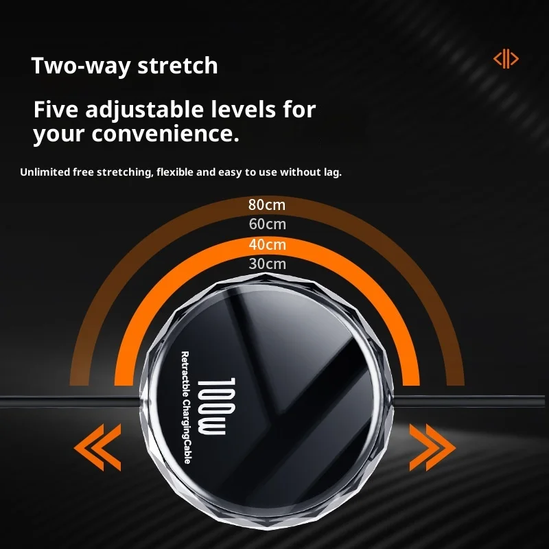 3 In 1 100W 6A USB-A to Type C Micro Lightning Fast Charging Data Cable  For Samsung Huawei  Android Phone USB Charger Wire