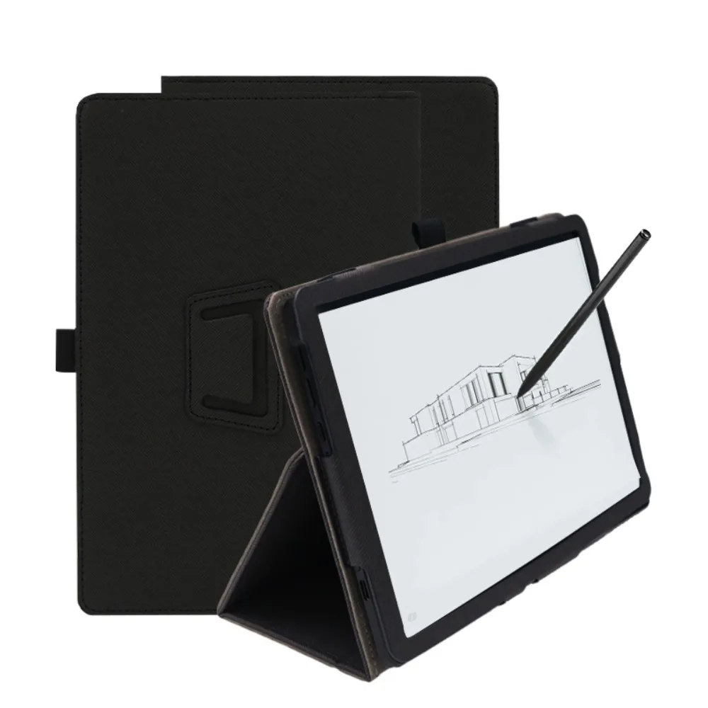 Funda Case For IFlytek AINOTE 2 E-Ink 10.65 Inch Tablet PC PU Leather Two-Fold Stand Case Cover with Hand Strap, Scratch Resista