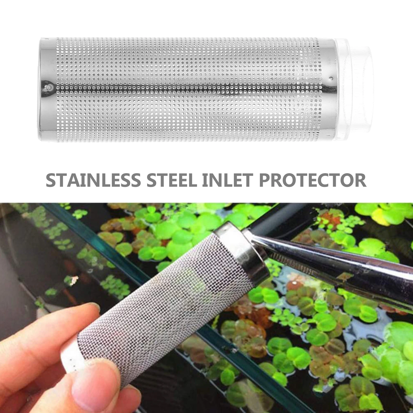 

Aquarium Cover Fish Tank Filter Protector Stainless Steel Guard Intake Pre Filter Strainer Mesh Easy Clean Acrylic Pet Supplies