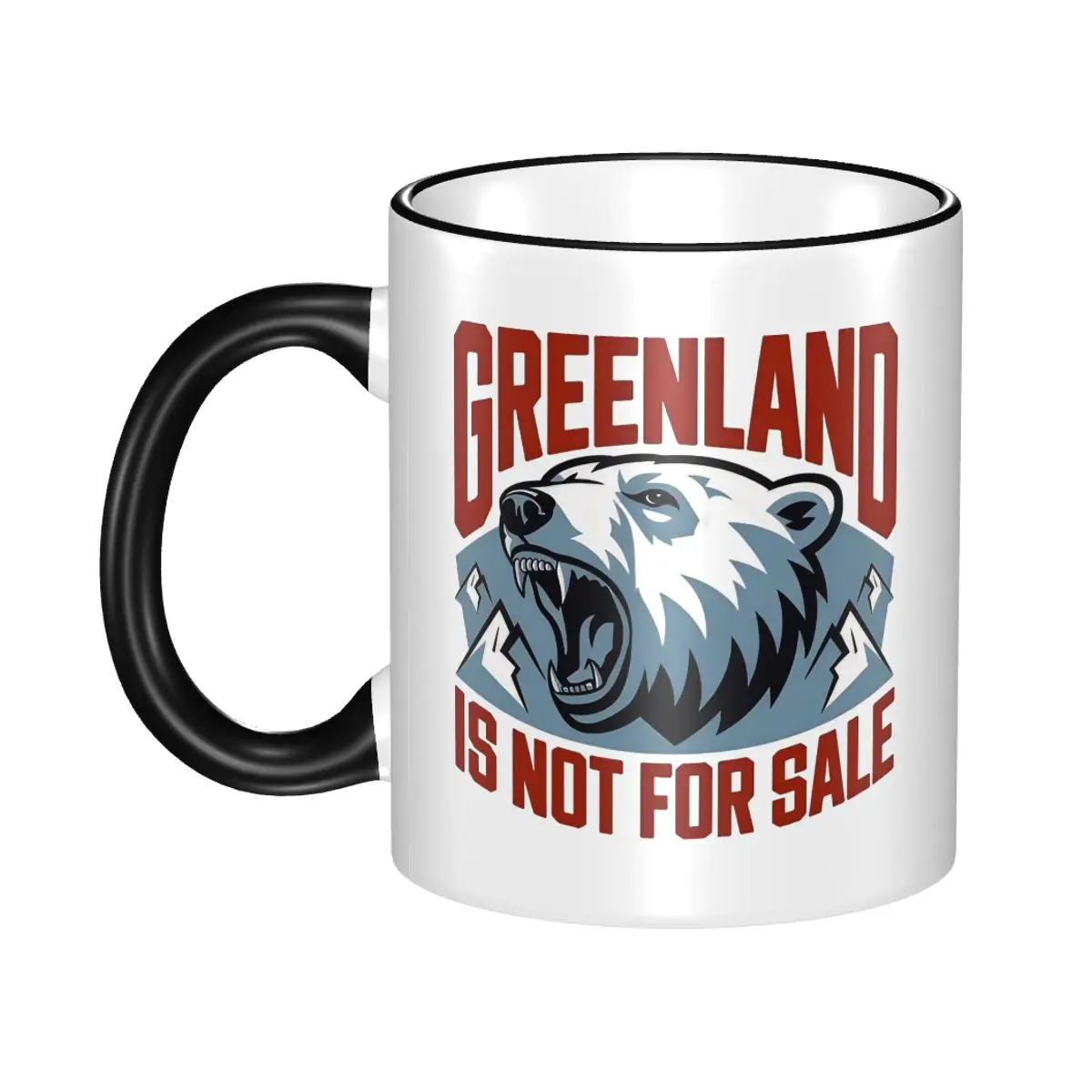 Divertida Taza de Café de Groenlandia para Oficina, Taza con la Frase 'Haz que América se Vaya'