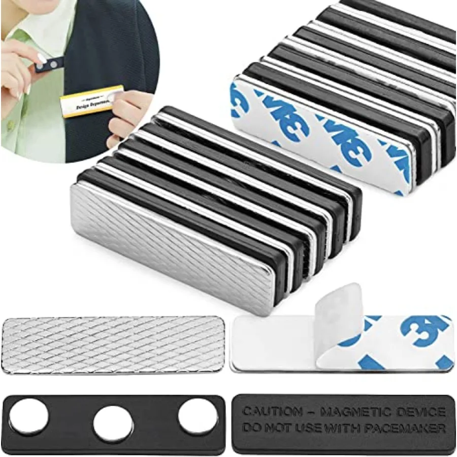 

Magnetic Name Tag Holders with Strong Magnets for Securely Attaching ID Badges, Name Tags, and Accessories 10