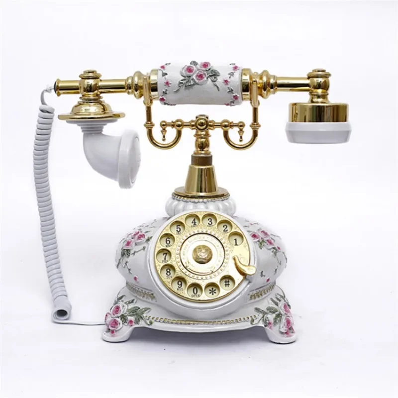 Antique telephone, turntable, old European style