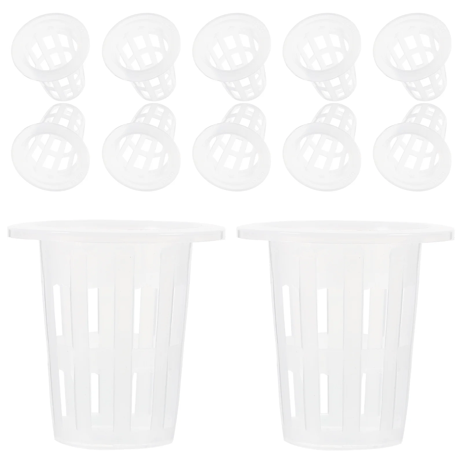 

60 Pcs Planting Basket Hydroponic Net Cups Germination Round PP Baskets Pots Corrosion Resistant Durable Ventilation Garden