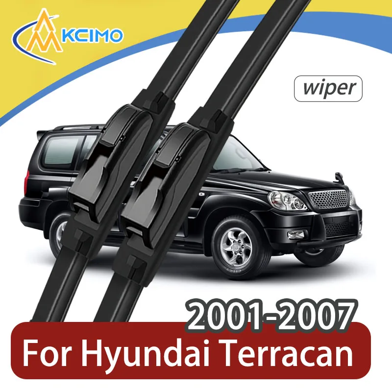 

Kcimo Rubber Durable Silent Windshield Wiper Blades 2pcs for Hyundai Terracan 2001–2007 Front Wiper Blades Set