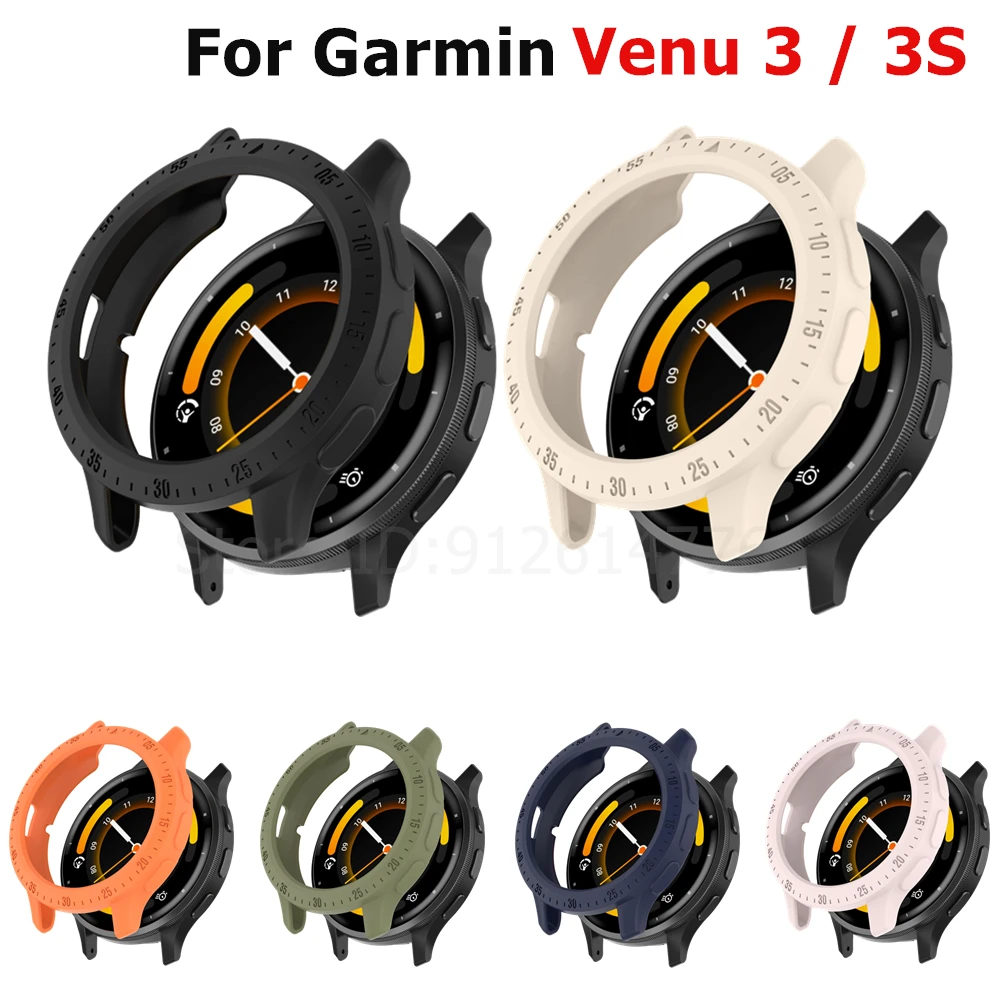 Silicone Case For Garmin Venu 3/3S Smart Watch Protector Bumper Accessories for Garmin Venu 3 Soft TPU Protective Cover Shell