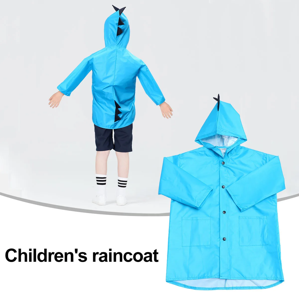 

Плащ с динозавром для детей, водонепроницаемая куртка с героями мультфильмов, пончо, легкая портативная многоразовая детская уличная дождевик для девочек