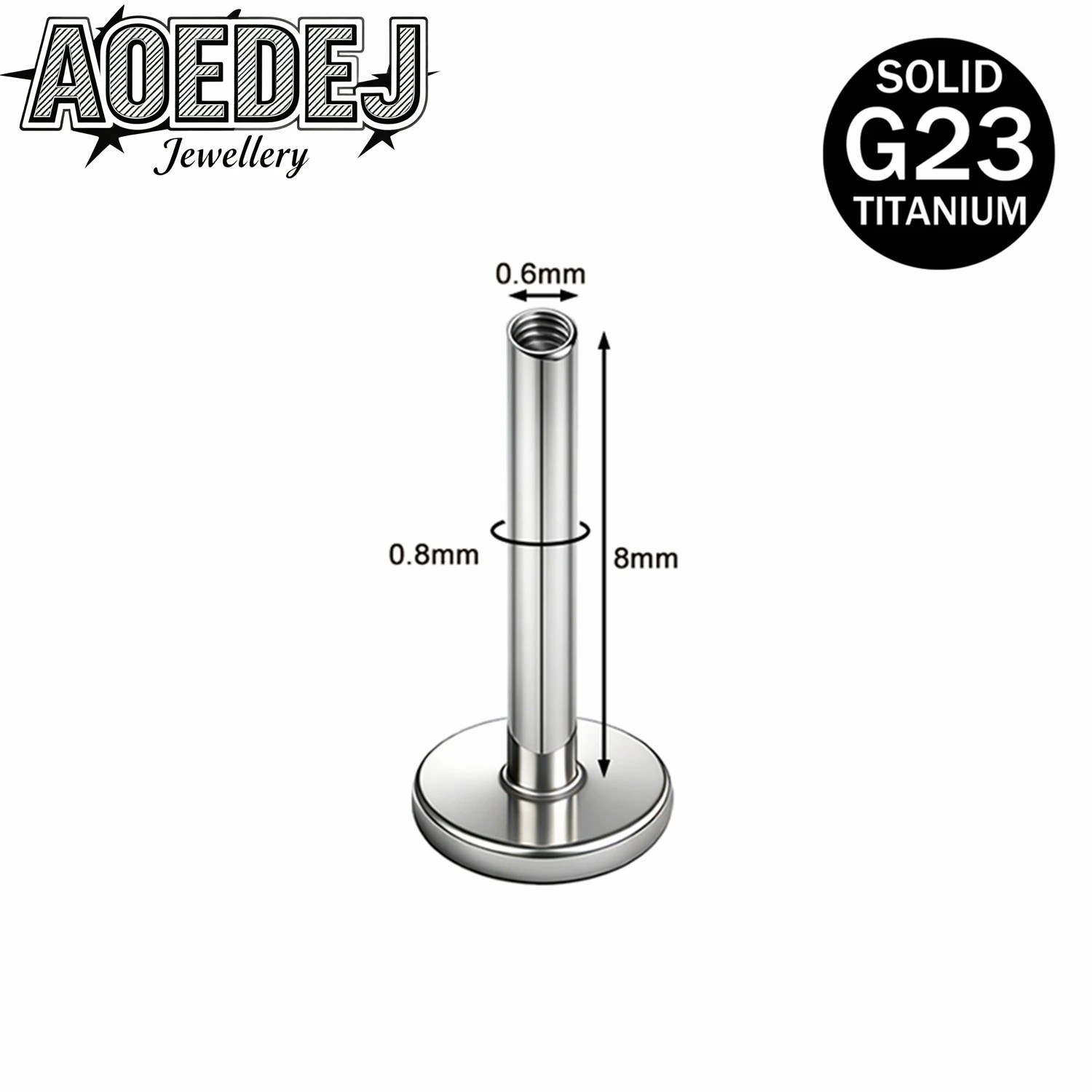 ASTM F136 Titanium Labret Lip Studs Bar
