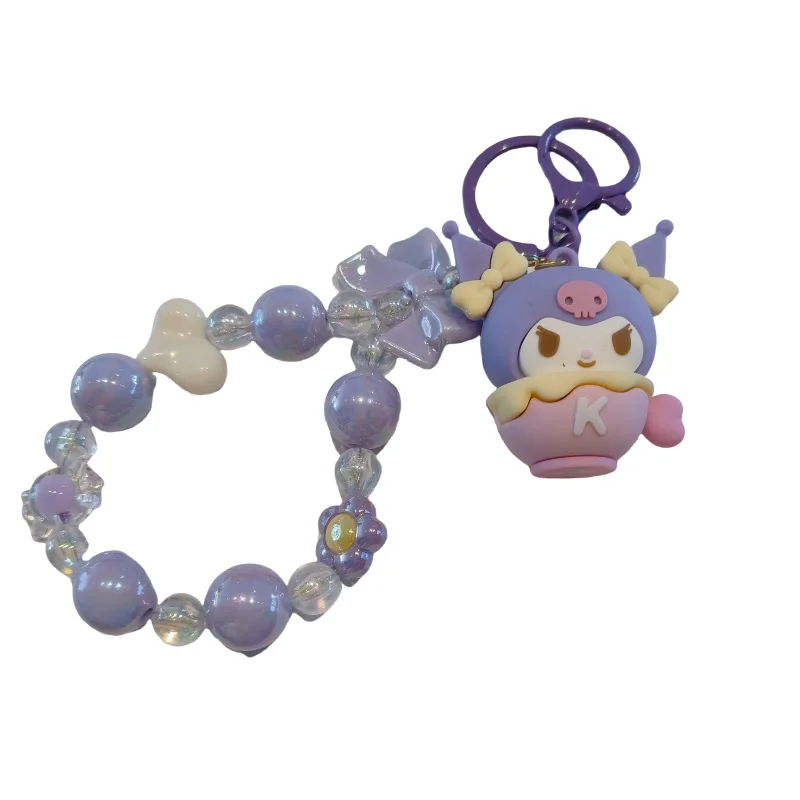 Новый Sanrio Pom Pom Purin Kurumi Melody Cinnamoroll мультфильм милый брелок «сделай сам» браслет кулон кукла кулон девушка ручная цепочка из бисера