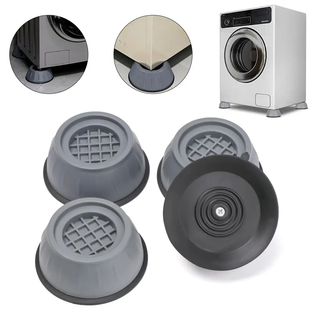 4pcs Universal Anti Vibration Anti-Skid Damper Stand Washing Machine Feet Pads Furniture Raiser Support Refrigerator Base