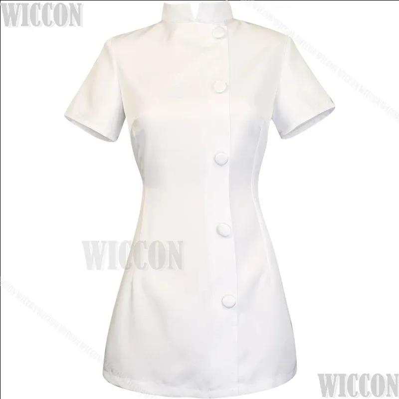 Nanakusa Nazuna Anime CALL OF THE NIGHT Cosplay Costume Prop Purple Wig White Dress Nurse Uniform Tooth Black Nail Customizedc;6