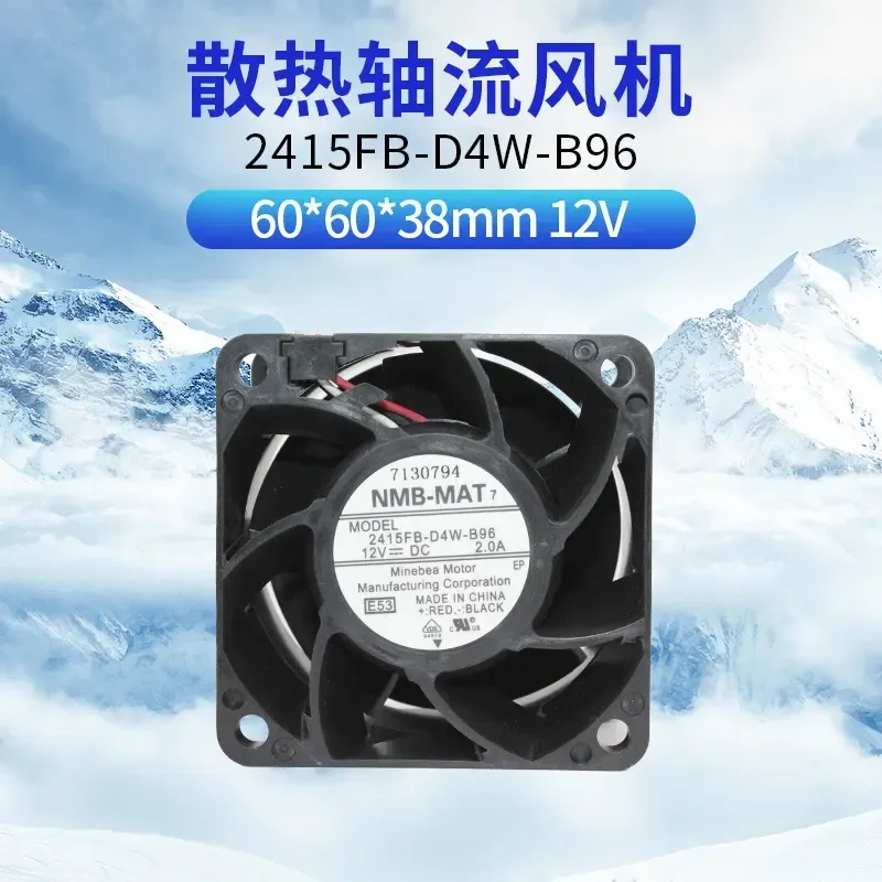2415FB-D4W-B96 Server Cooling Fan for 12V Systems 3.1A High-Performance 6056 RPM Violent Cooling Fan