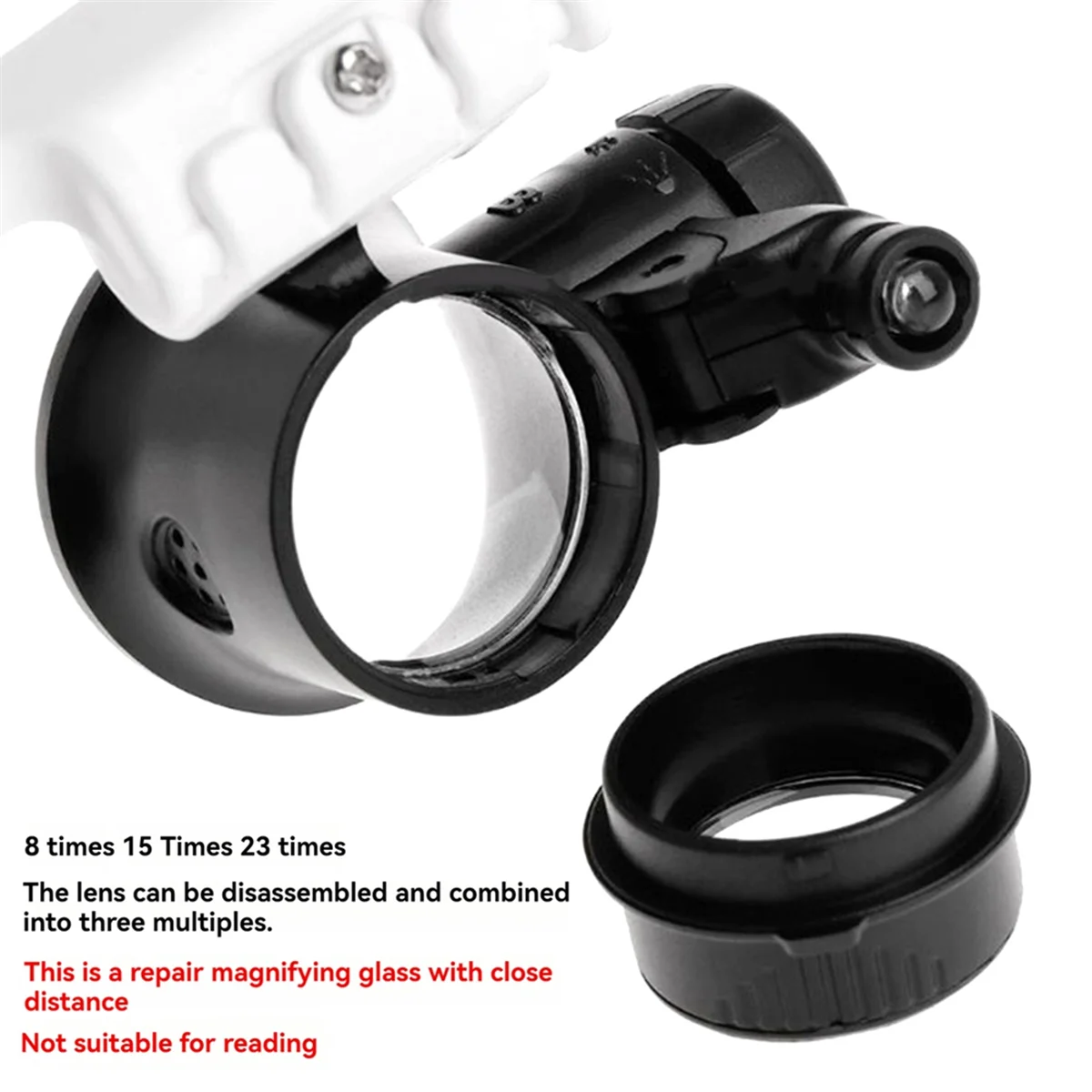 ใหม่แว่นขยาย 2Led Light 8X/15X/23X Telescopic แว่นขยาย Loupes แว่นตาสําหรับอิเล็กทรอนิกส์เชื่อมนาฬิกาซ่อมเครื่องมือ