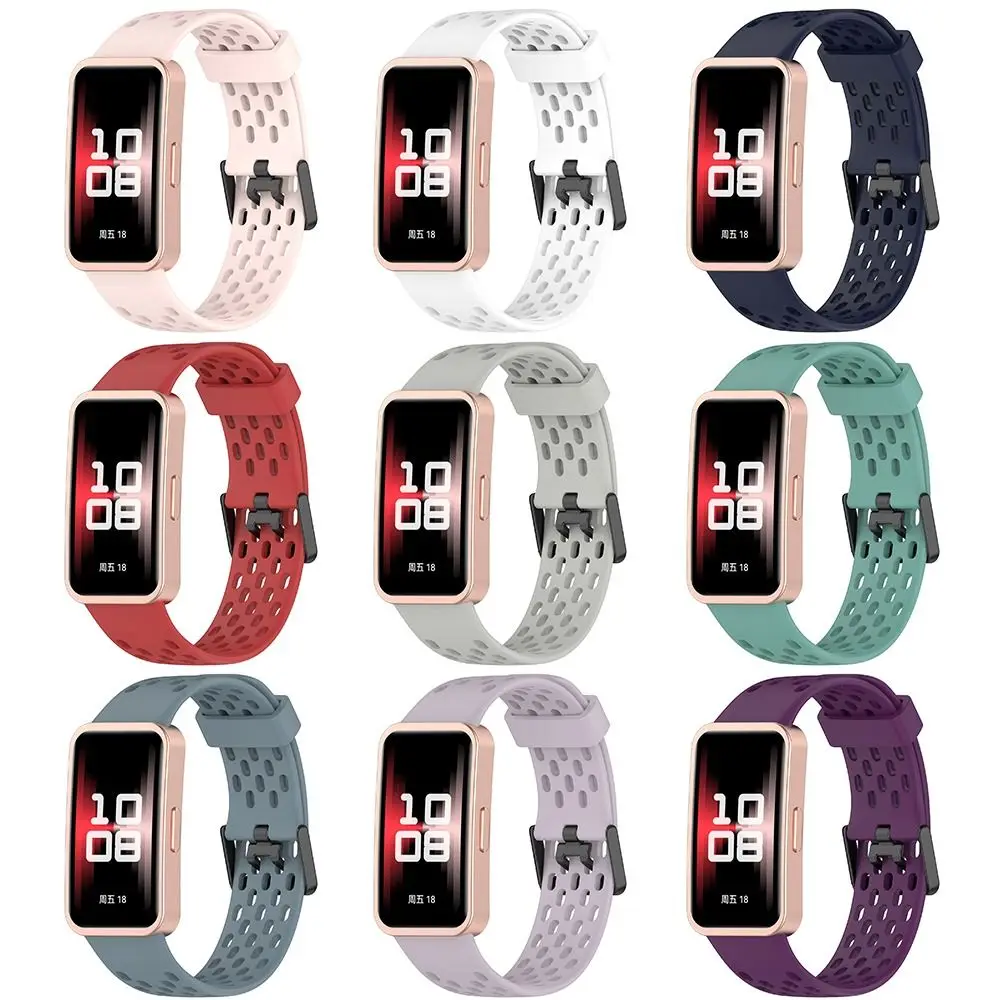 Nova pulseira de relógio de silicone de silicone substituição pulseira de relógio inteligente fivela acessórios pulseira para huawei band 9/8