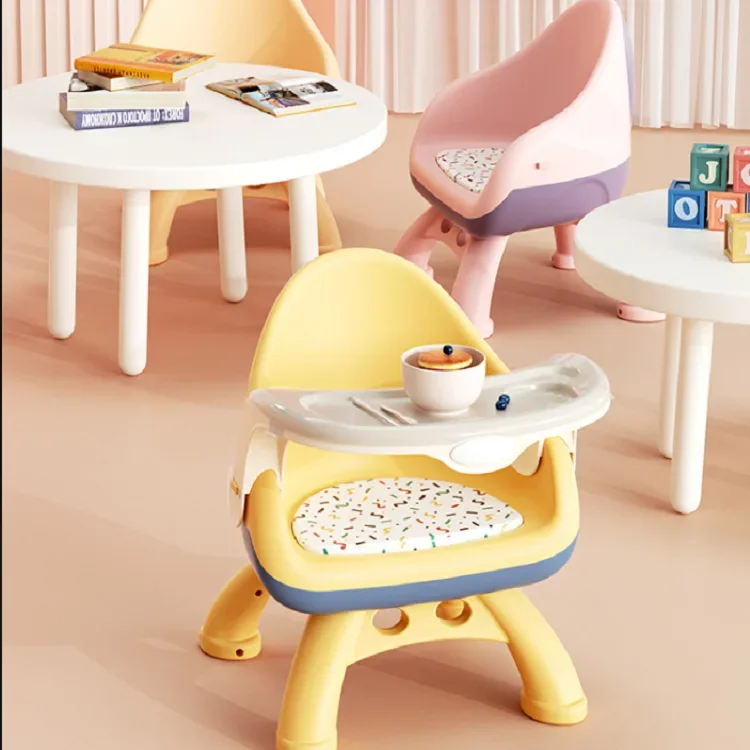 AOLIVIYA Plastic Backrest Bench Seat Kids Children's Chair Baby Eating Study Chair Dining Chair