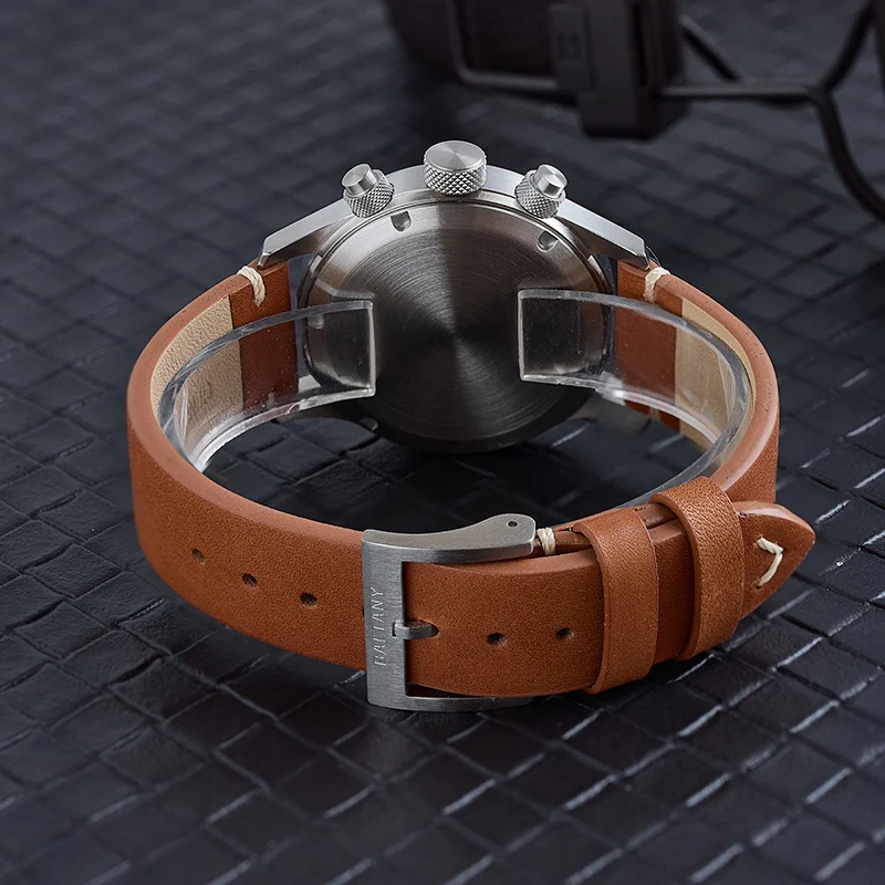 Jam Tangan Quartz Pria Baltany 2025 VS71 Solar S6070 Pilot Kristal Safir Berlapis AR Luminous Militer Kronograf