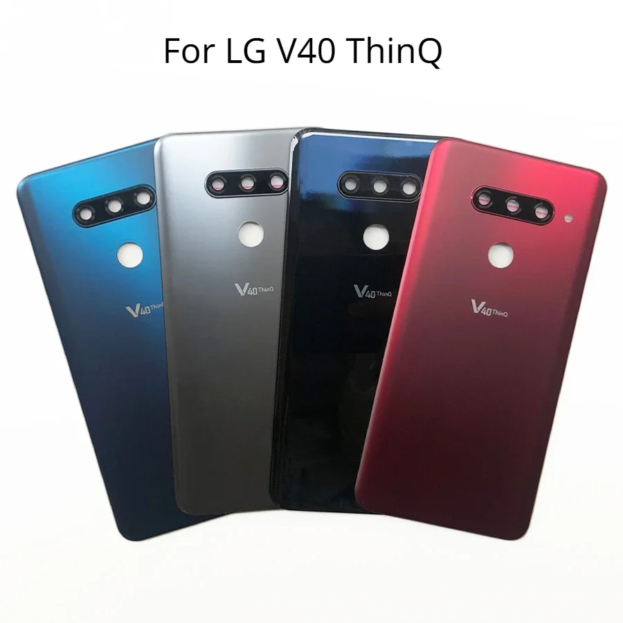 Back Housing For LG V40 ThinQ Battery Cover Rear Door Case With Camera Lens Glass V405QA7 V405UA V405 Back Cover