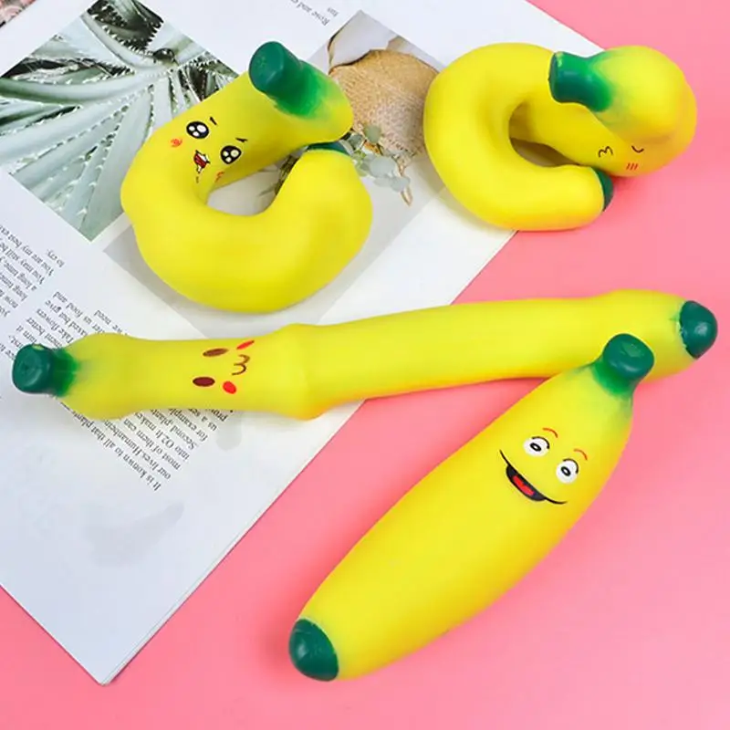 Pinch Toys For Kids Venting Sensory Simulation Banana Toy Delicate And Soft Squeeze Sensory Toys For Classroom Bedroom Living