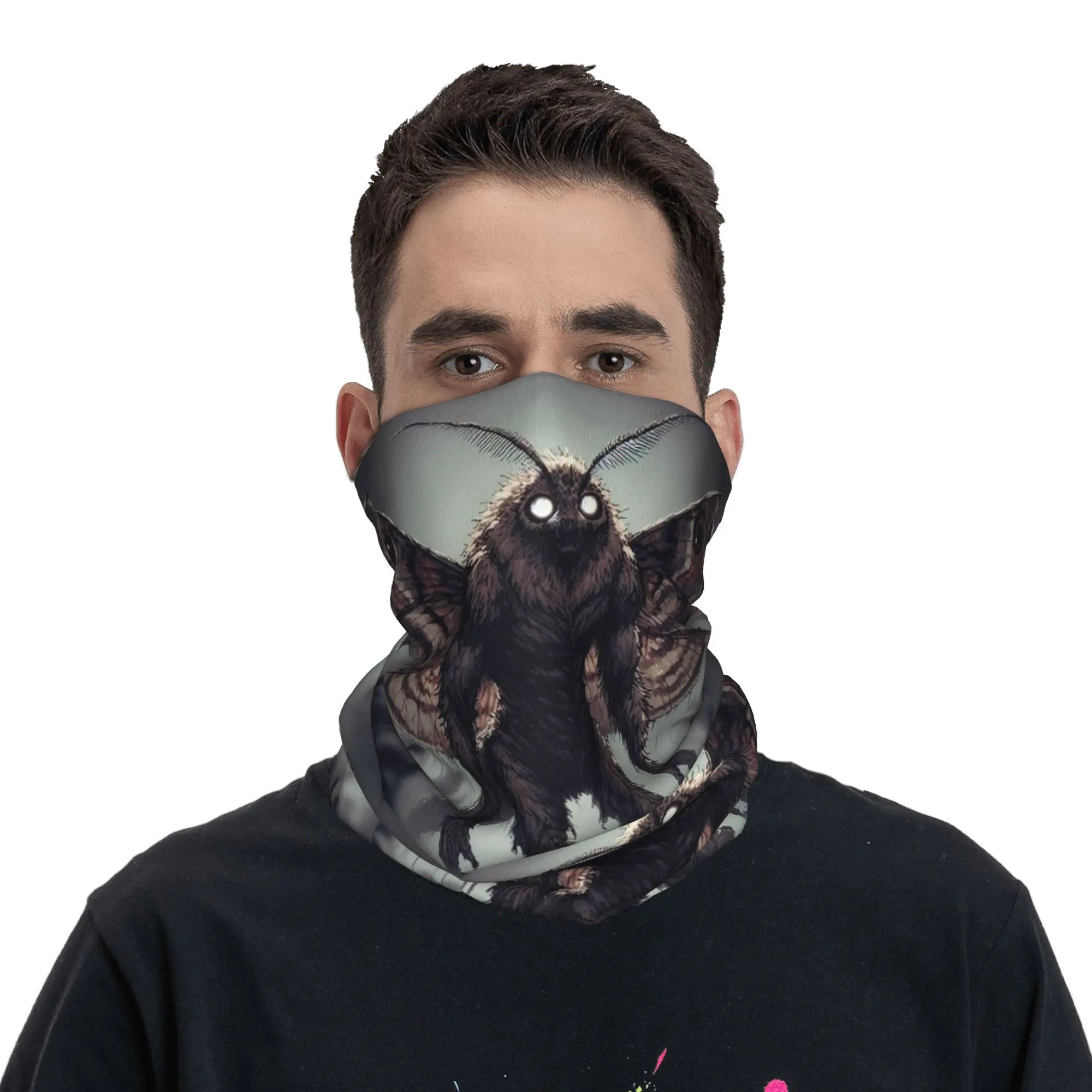 

Бандана-гейтер с принтом Мотмена, многофункциональный шарф-повязка на голову для мужчин и женщин, дышащий, для велоспорта