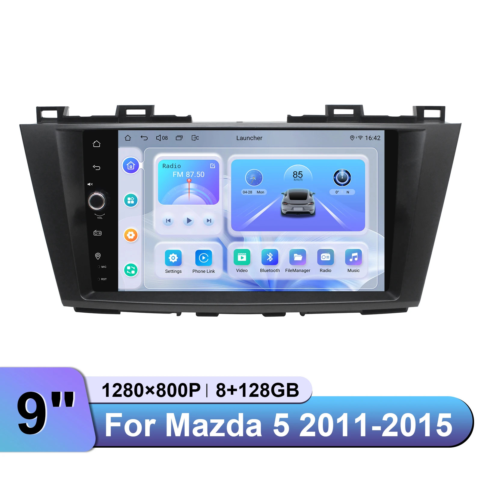 9 inch Car Stereo Radios GPS Navigation for Mazda 5 2011-2015 with CANBUS Decoder Retains Original USB & Bose Sound System
