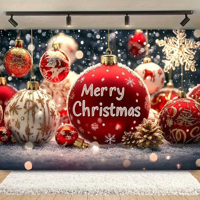 Merry Christmas Backdrop Banner Santa Snowman Background Christmas Decorations for Home2024 Navidad Noel Xmas Gifts NewYear 2025