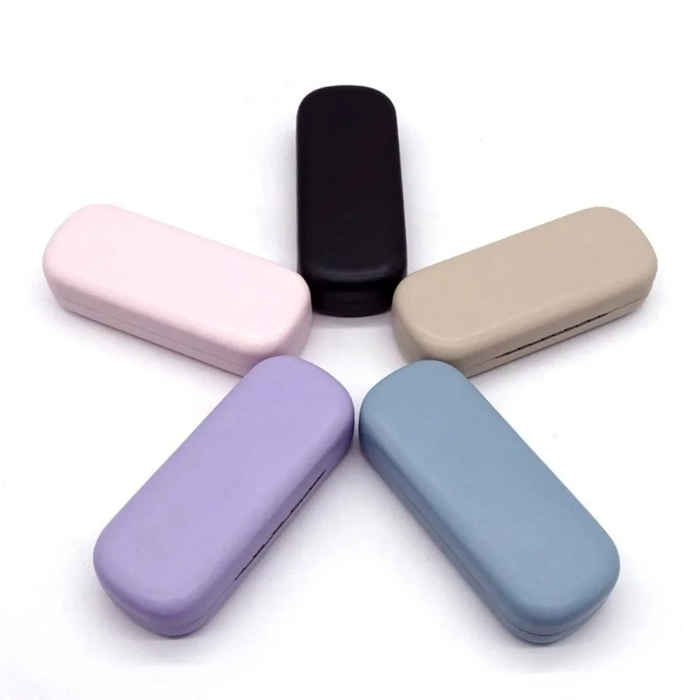 Portable Square Glasses Box PU Leather Waterproof Spectacle Case Large Capacity Solid Color Eyewear Protector Containers Men