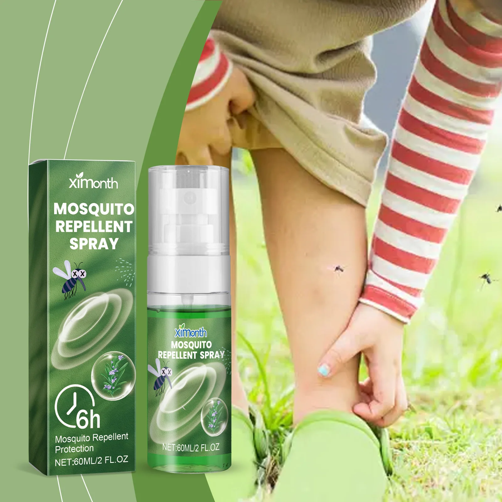 Anti-Bite Mosquito Repellent Spray, Mosquito Repellent Liquid Spray, Household Floral Water, Portable Mosquito Repellent for Cam
