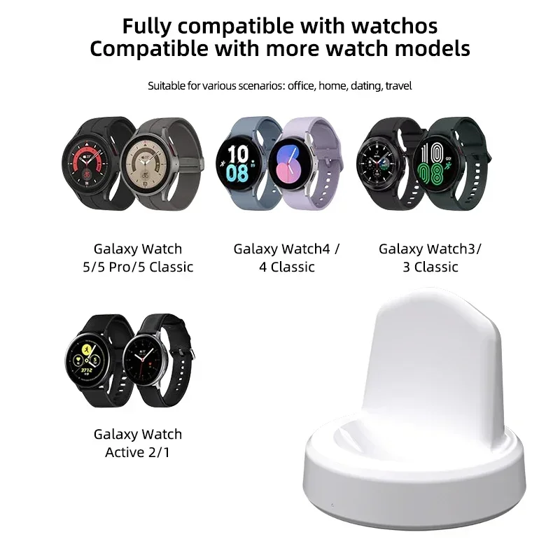 Watch Wireless Charger For Samsung Galaxy Watch 3 4 5 6 7 8 Pro Active 2 Portable USB Type C PD Cable Fast Charging Dock Station image 6