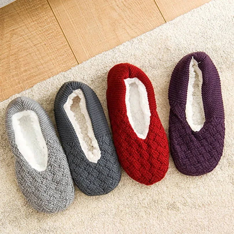 الشتاء الدافئة جورب المرأة أفخم عدم الانزلاق المنزل النوم الإناث الطابق غامض رقيق الحرارية النعال قبضة جورب الرجال الذكور الصوف دافئ