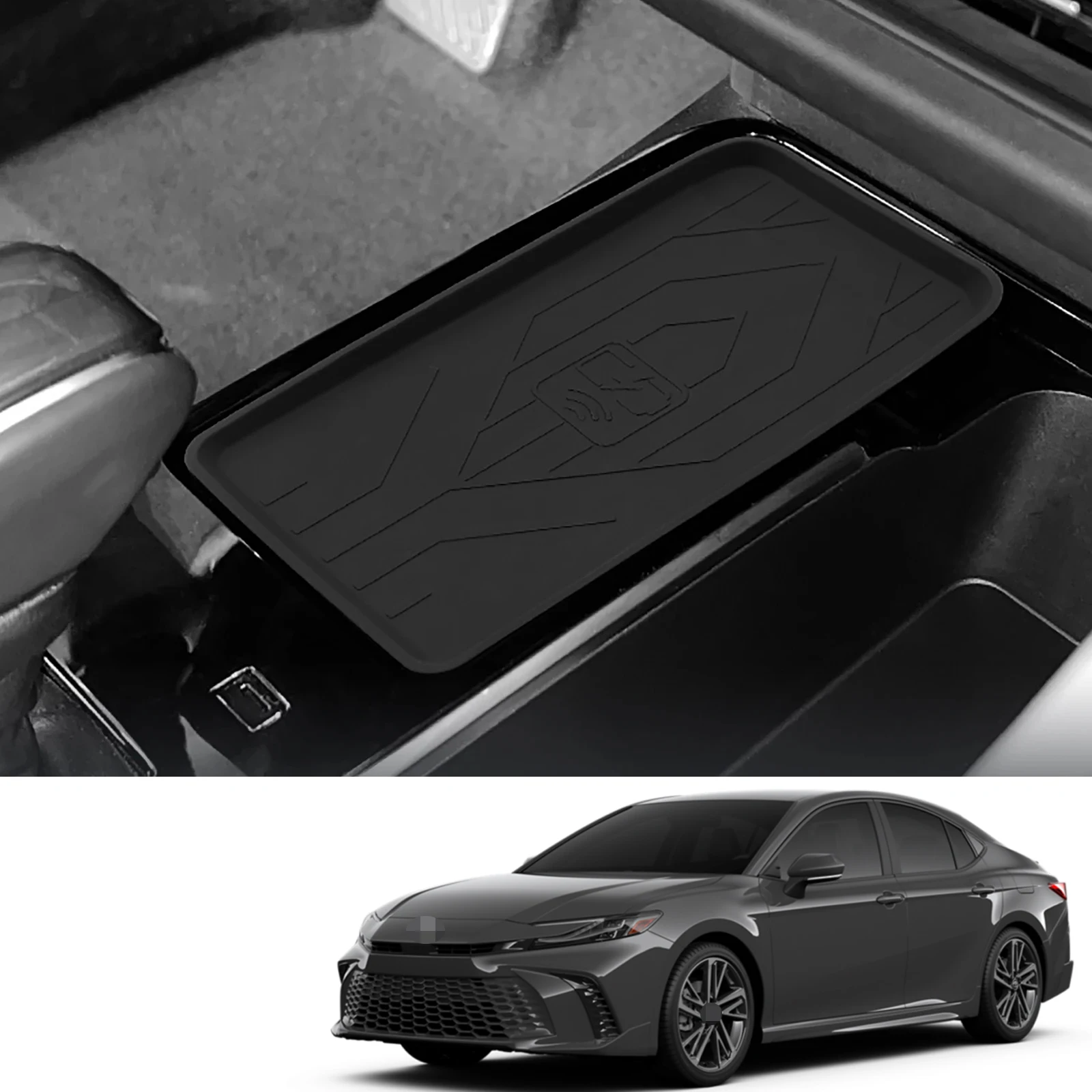 Anti-skid Pad for Toyota Camry 2025 Center Console Car Phone Wireless Charging Anti-Slip Soft Silicone Car Accessories Non-slip