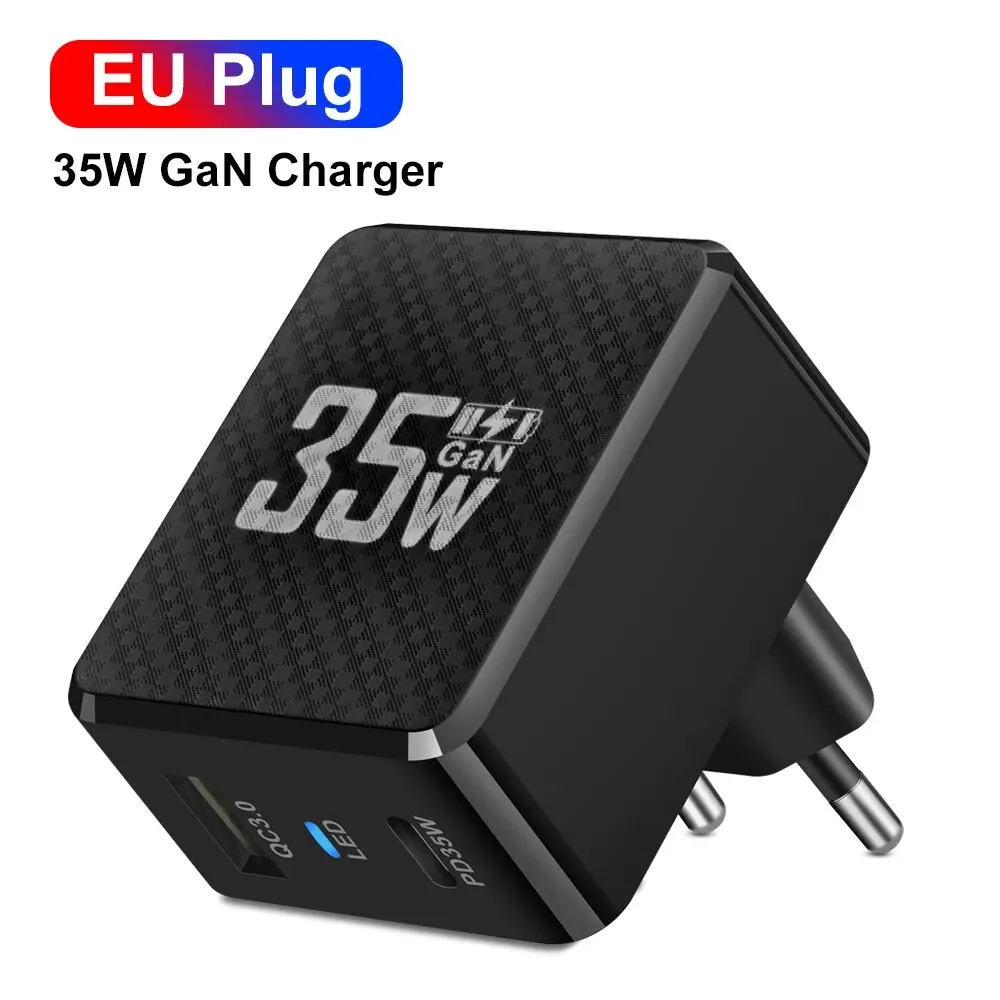 35w gan usb typ c ladegerät tablet schnell ladegerät qc 3,0 pd 3,0 ladegerät für iphone 15 xiaomi poco f5 laptop ladegerät