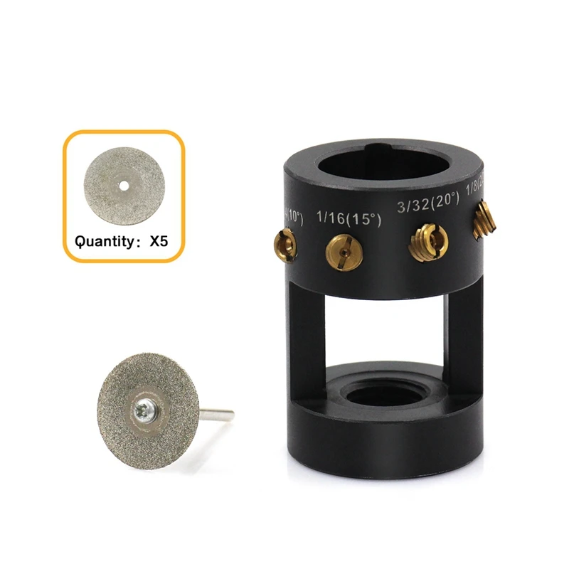 Точилка для электродов, головка для точильного станка, аксессуары для сварочных инструментов TIG с отверстием для резки, с несколькими углами и изгородями, с горизонтальным отверстием