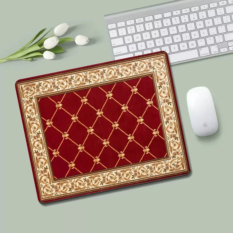 Persian Carpet Mouse Pad Small Size Palace Style Creative Table Mat Coaster Game Mouse Pad Desk Mouse Accessories Square Carpet