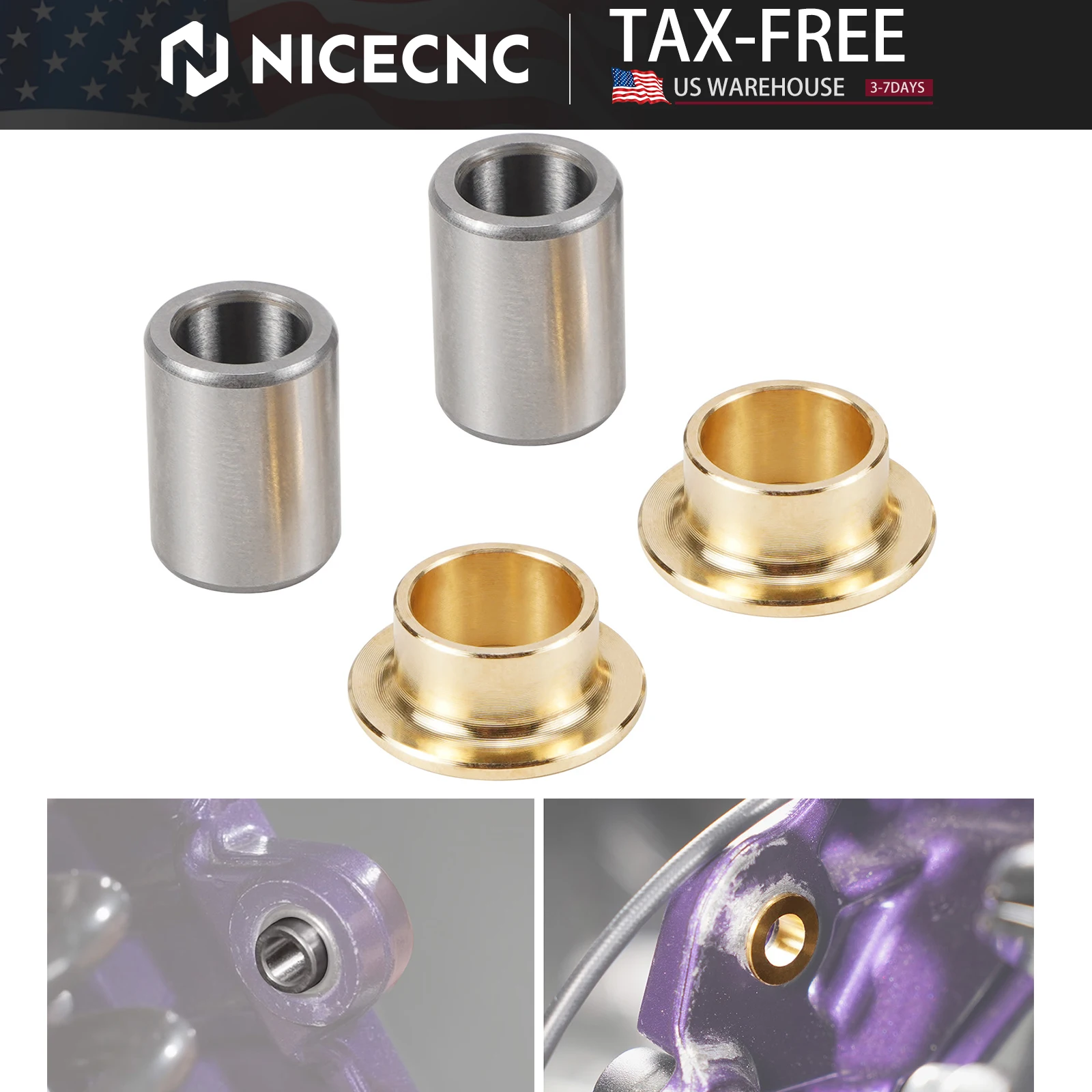 

NICECNC For 2025 2024 2023 Surron Light Bee X S L1E Rear Swingarm Frame Hole Bushing Kit For Segway X160 X260 Electric Dirt Bike