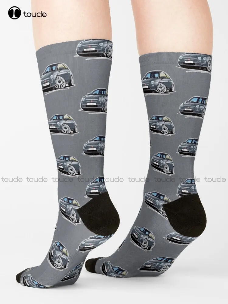 

Fiat 500 Fiat 500 Grey Socks Running Socks Womens Cartoon Comfortable Best Girls Sports Street Skateboard Socks Custom Gift Sock