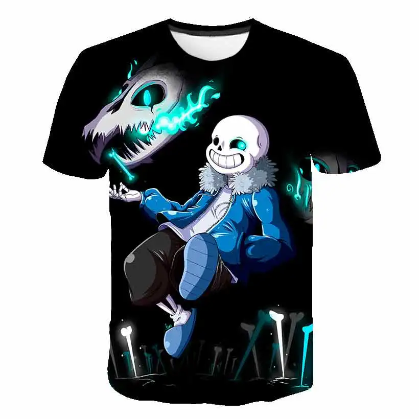 

Summer New Undertale T-Shirts Cartoon Game 3D Print Streetwear Men Women Fashion Oversized T Shirt Sans Kids Tees Tops Clothing