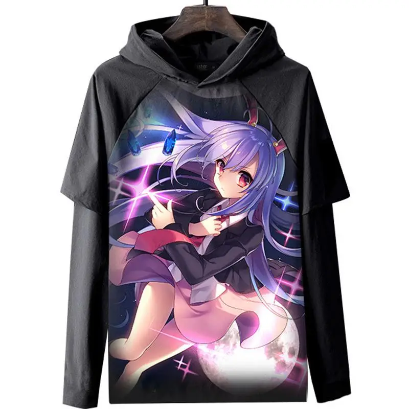 New Season Thin Long Sleeve Hoodie T-Shirt for Girls Unharmed Cross-Border Fashion Japanese Style Loose Fit Cotton Linen Mate...