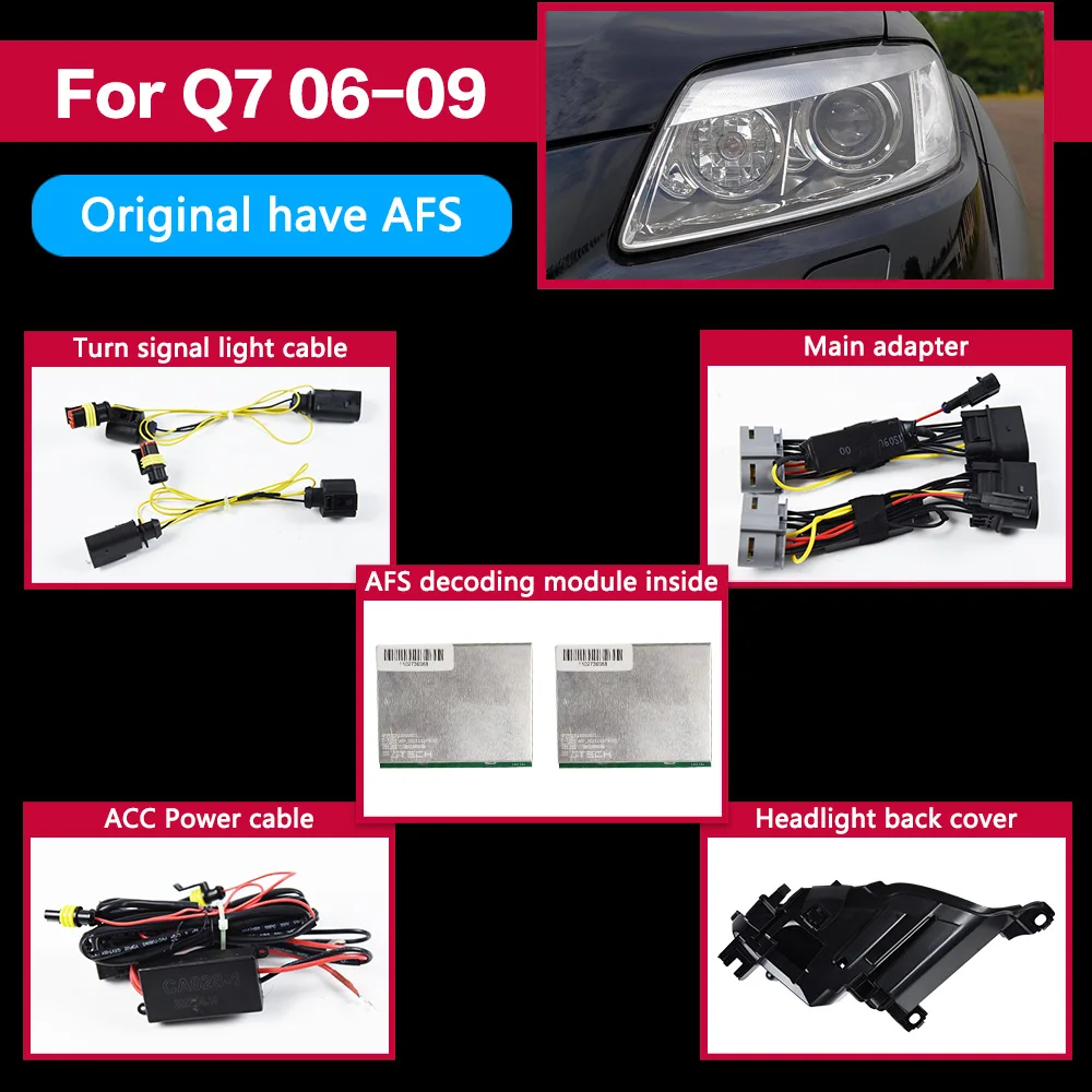 アウディQ7ヘッドランプ,LEDヘッドライト2006-2015,ハイビーム