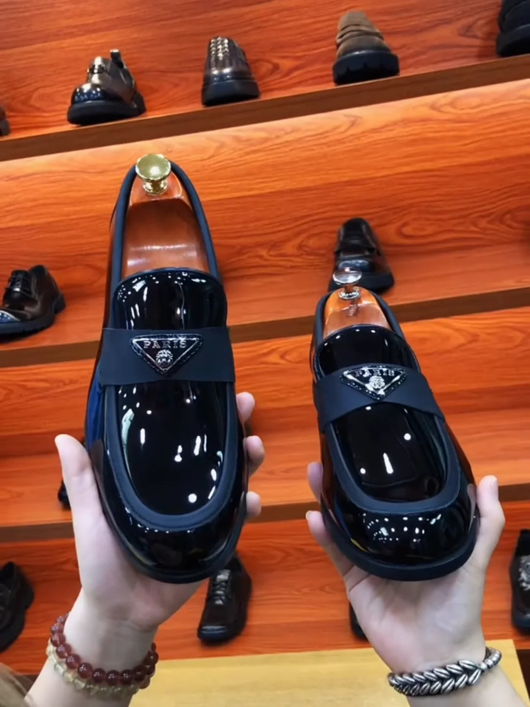 

New 872F1 Luxury Business Casual Leather Men's Shoes Elegant Versatile Fashionable Premium Feel Flat Heel round Toe Rubber Sole