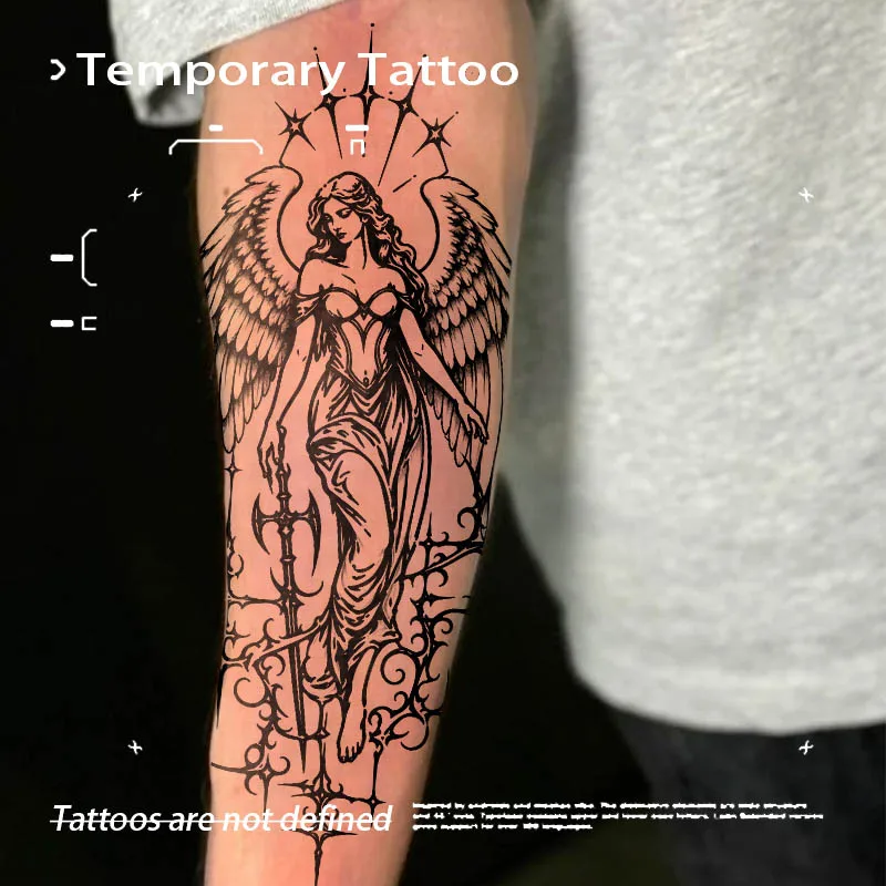 

Fake Tattoo Gothic Angel Star Halo Herbal Juice Sticker Temporary Tattoos Novelty in Toys for the Best Adolescents Tatoo Tatuaje