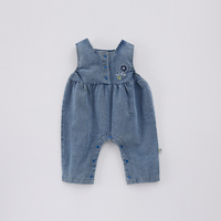 Spring summer baby girls 0-3 years old cowboy vest long climbing overalls